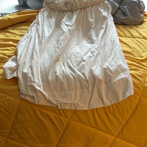 Anthropologie White Strapless Dress